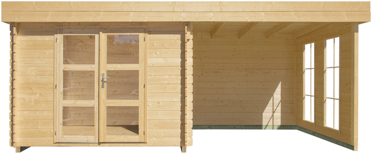 Kiehn-Holz Gartenhaus Acrux 2, 430 x 233 cm, mit Fußboden – Ansicht 2
