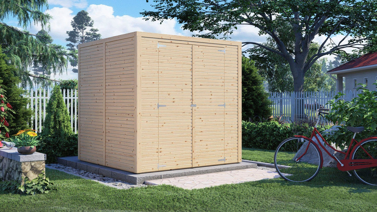 KONIFERA Gartenhaus Beno 3 Fineline Flachdach, 207 x 211 cm – Ansicht 3