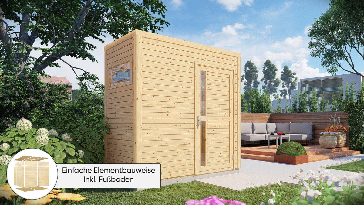 KONIFERA Gartenhaus Cubus 1, 234 x 121 cm, mit Fußboden