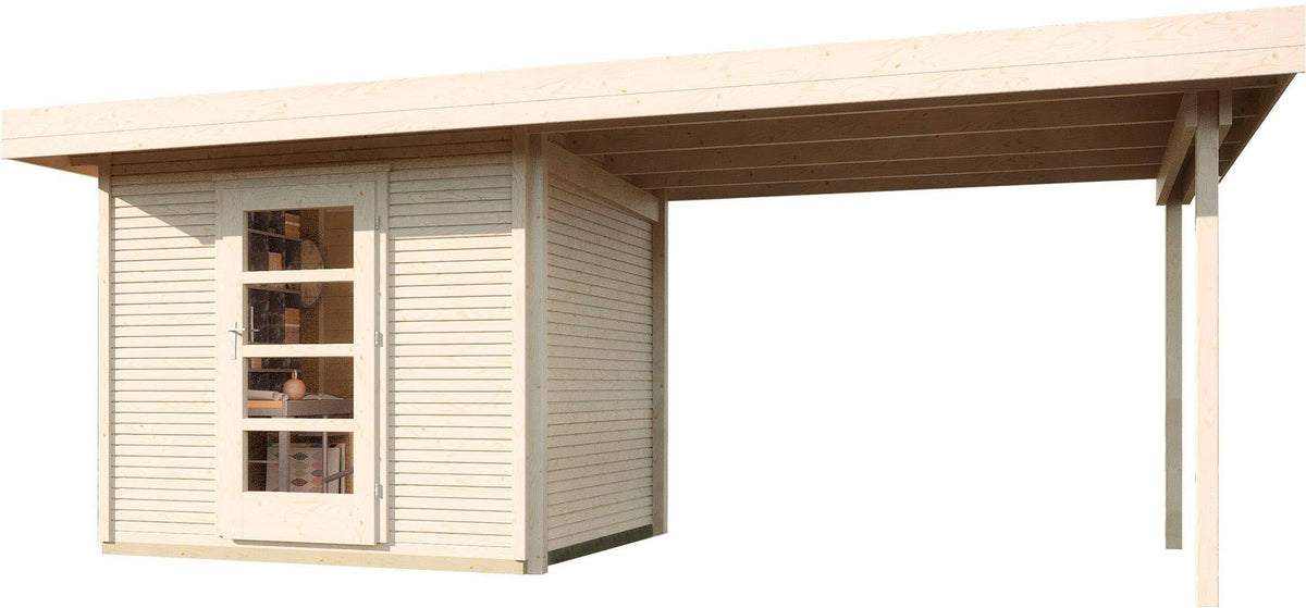 weka Gartenhaus wekaLine 172 B Gr.2, 569 x 316 cm, 28 mm, mit Anbau – Ansicht 2
