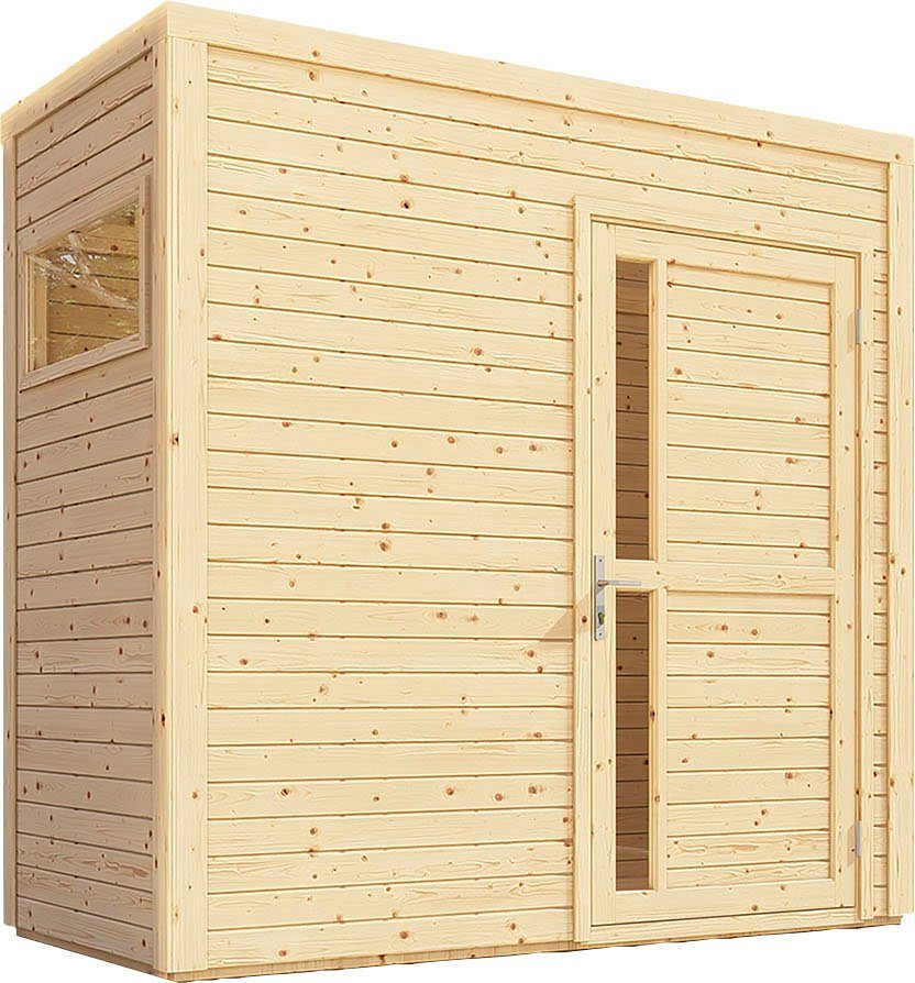 KONIFERA Gartenhaus Cubus 1, 234 x 121 cm, mit Fußboden – Ansicht 2