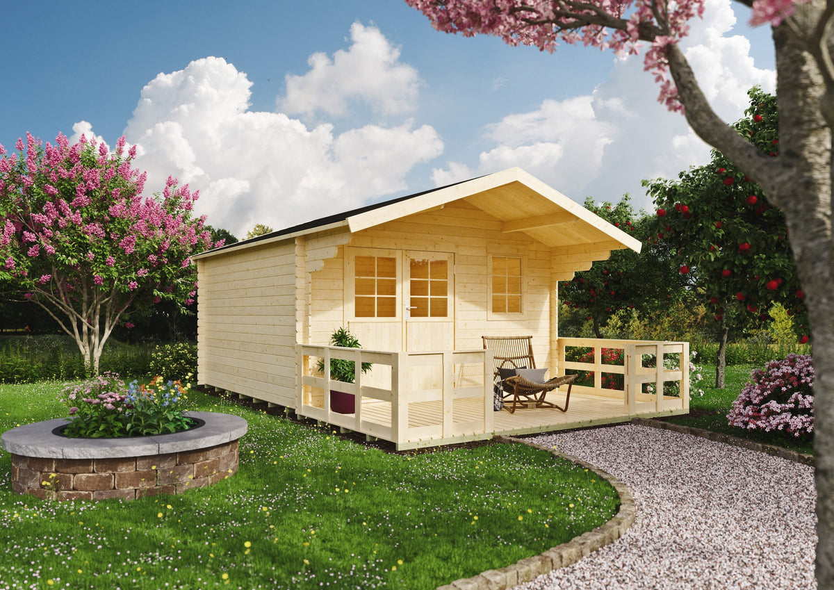 KONIFERA Gartenhaus Kallenberg 3, 397 x 503 cm, mit Terrasse