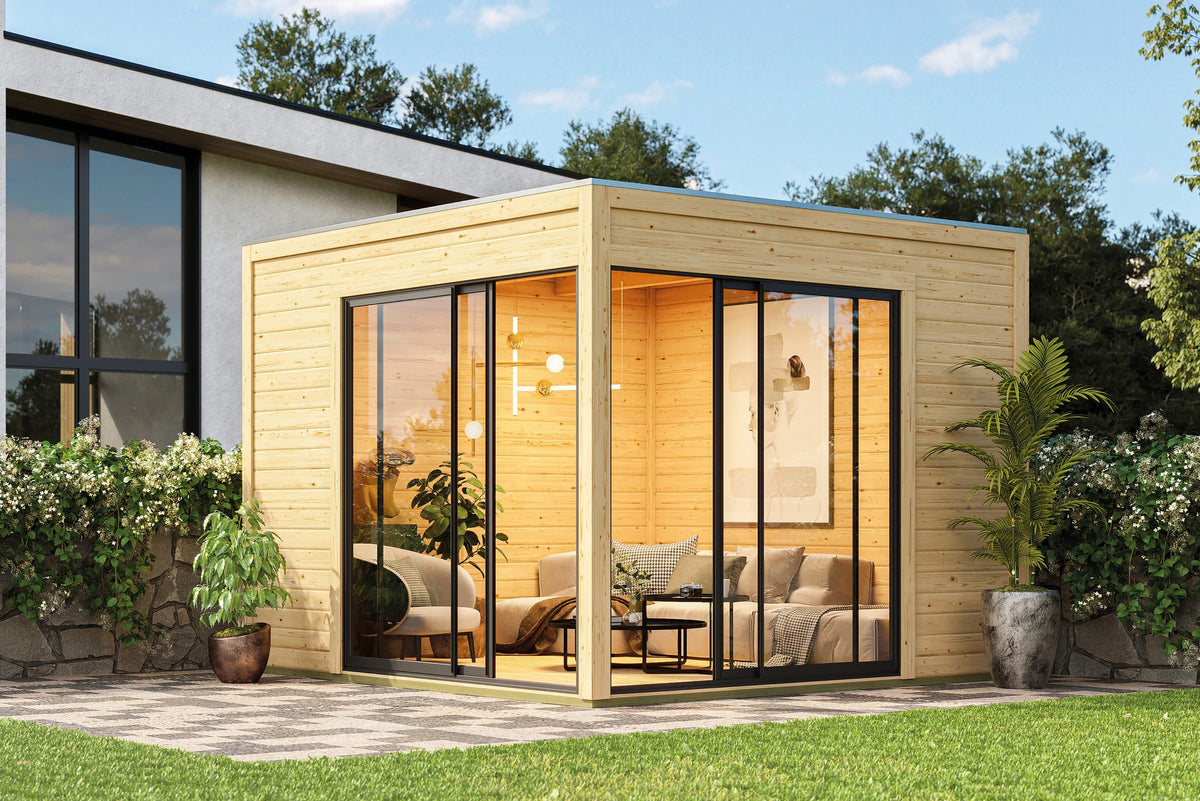 Karibu Gartenhaus Ditsche 3, 308 x 308 cm, mit Fußboden