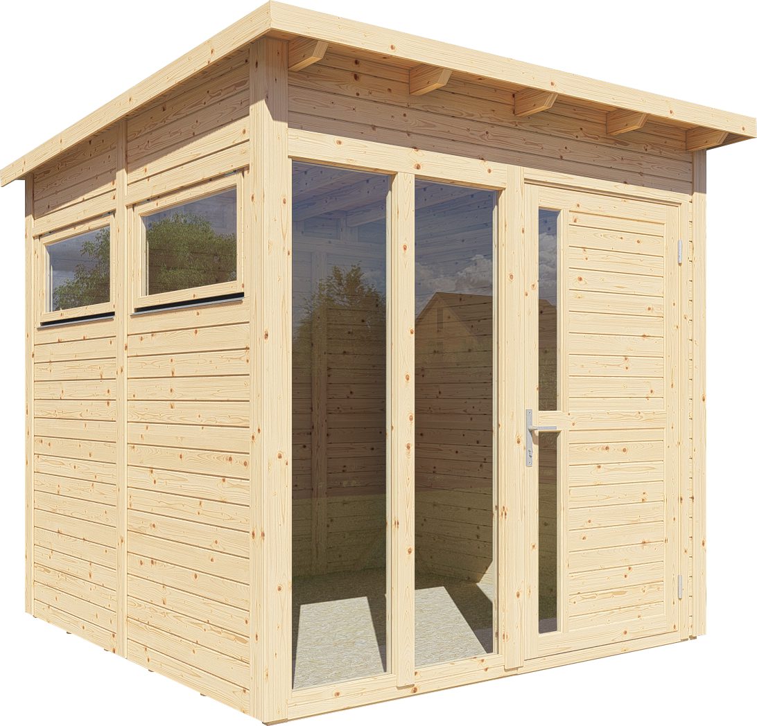 KONIFERA Gartenhaus Pentus 2 Office Lounge, 470 x 266 cm, mit Terrasse – Ansicht 2