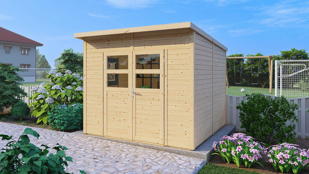 KONIFERA Gartenhaus Felix 3, 251 x 254 cm, mit Fußboden – Ansicht 3