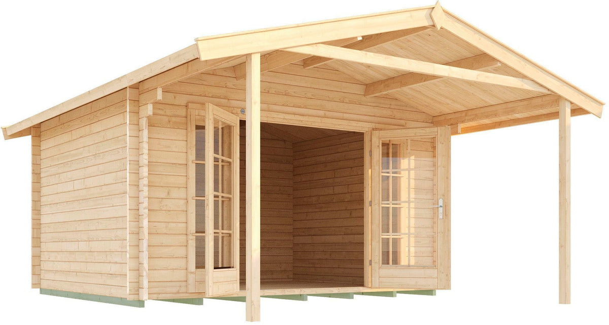 weka Gartenhaus Weekendhaus 137 A Gr.2, 460 x 594 cm, 45 mm – Ansicht 2