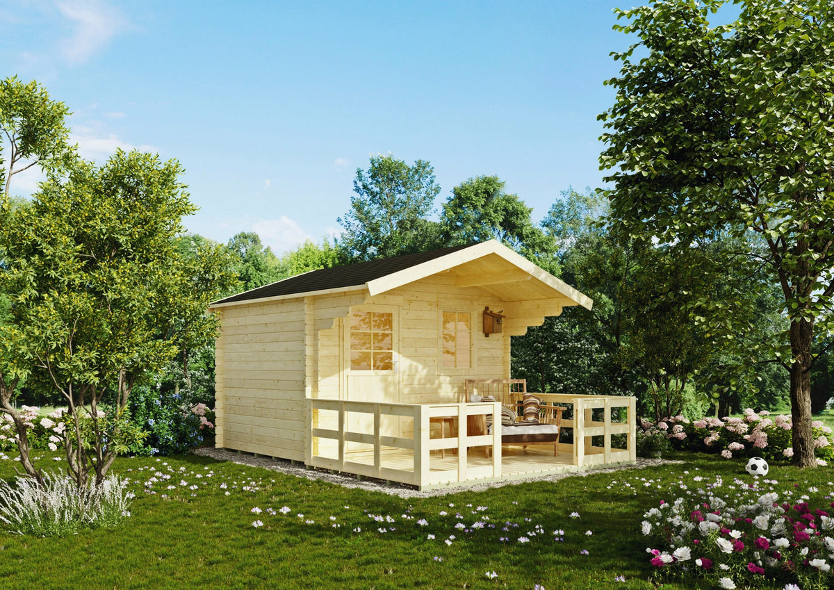 KONIFERA Gartenhaus Kallenberg 1, 350 x 373 cm, mit Terrasse