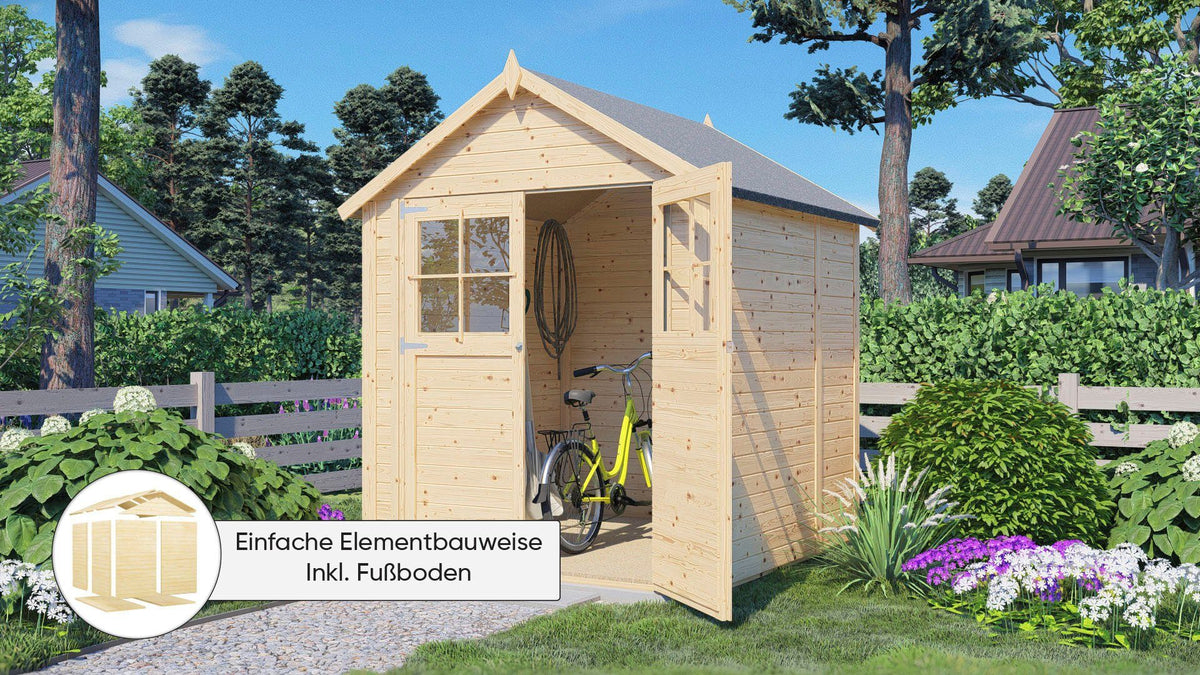 KONIFERA Gartenhaus Osterbek 2, 201 x 189 cm, mit Fußboden