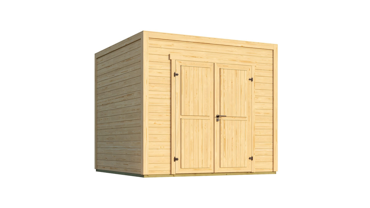 Nordic Holz Gartenhaus Fynn 1,5, 250 x 207,4 cm, mit Anbau – Ansicht 2