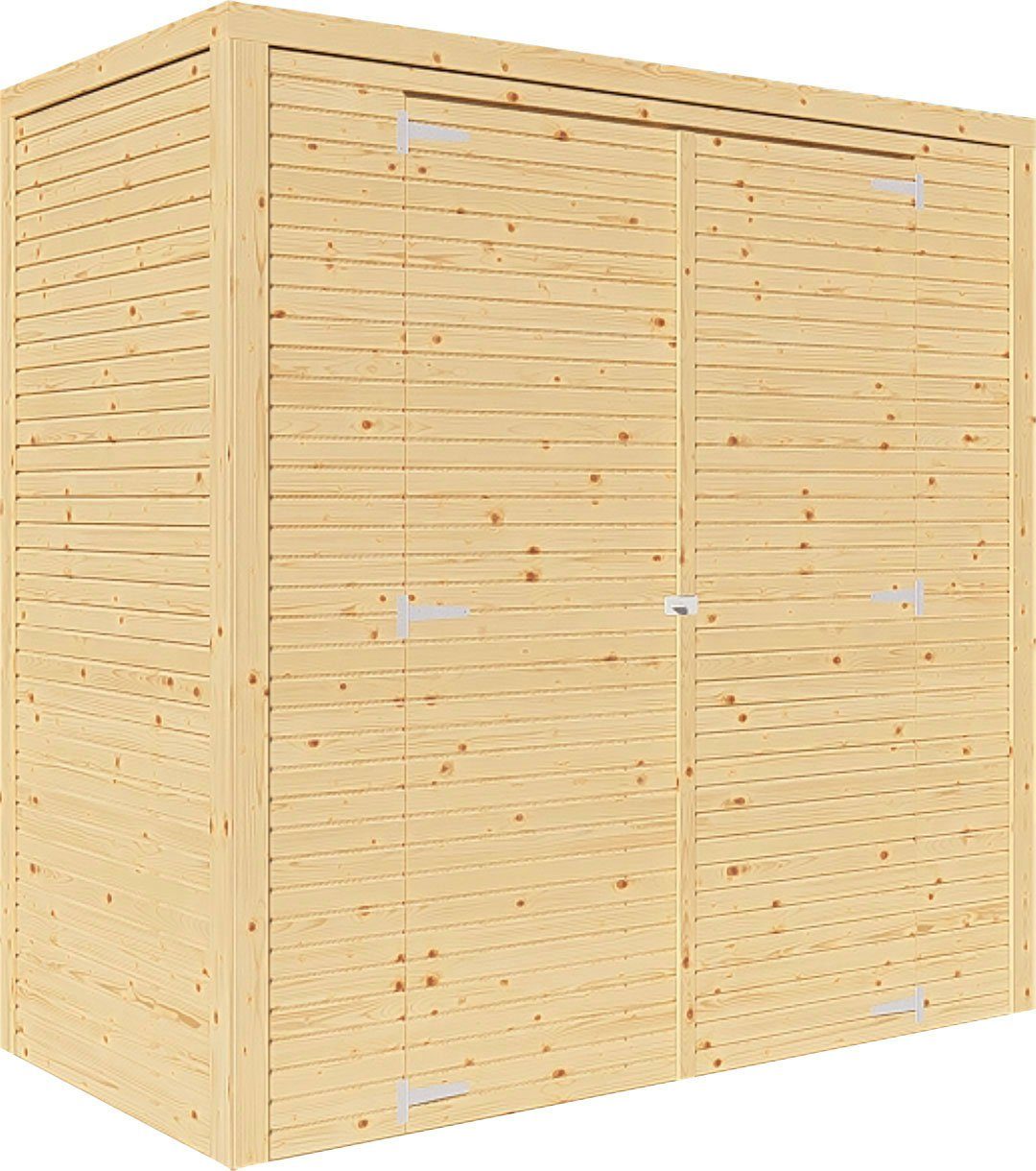 KONIFERA Gartenhaus Beno 1 Fineline Flachdach, 207 x 110 cm – Ansicht 2