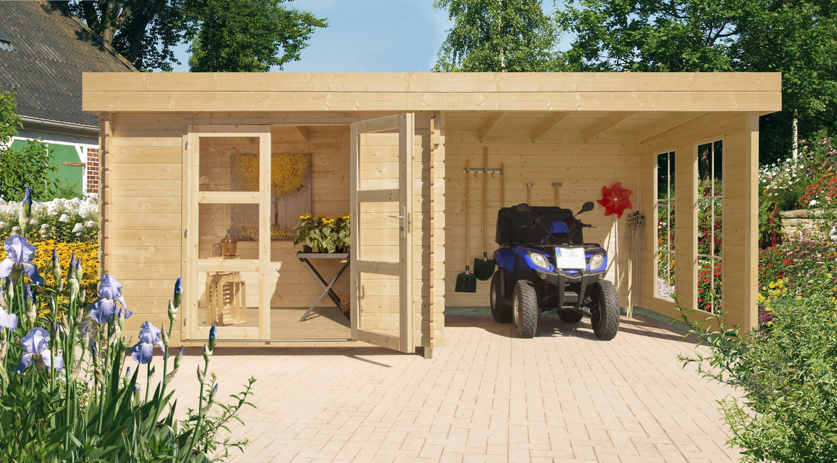 Kiehn-Holz Gartenhaus Acrux 2, 430 x 233 cm, mit Fußboden