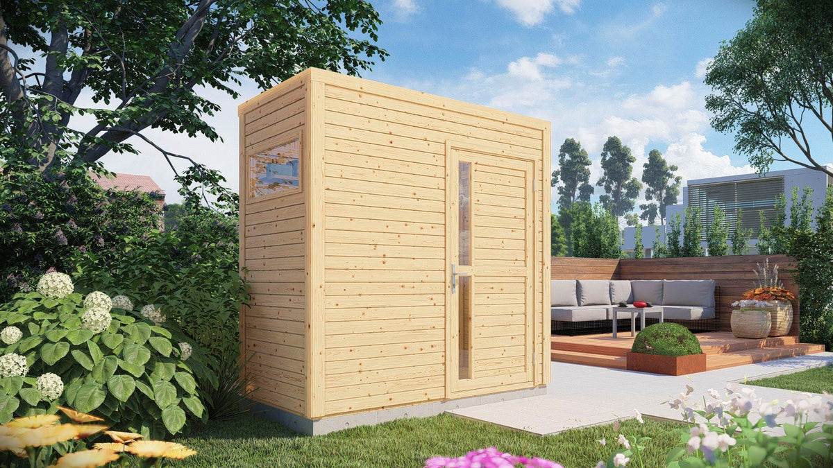 KONIFERA Gartenhaus Cubus 1, 234 x 121 cm, mit Fußboden – Ansicht 3