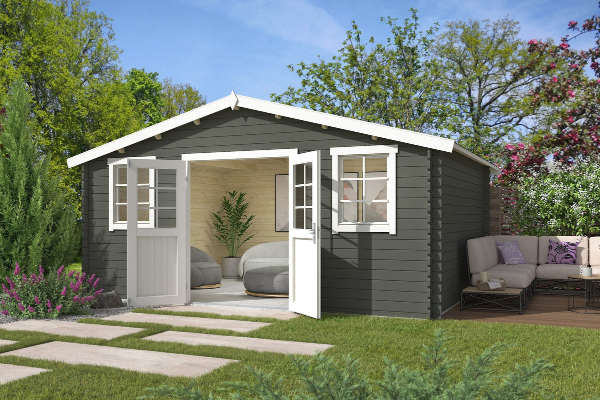 Nordic Holz Gartenhaus Udo 380, 522,4 x 400 cm