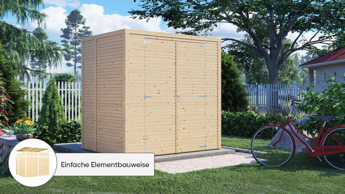 KONIFERA Gartenhaus Beno 2 Fineline Flachdach, 207 x 170 cm