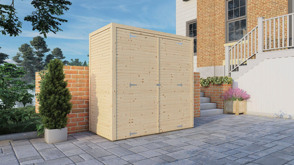 KONIFERA Gartenhaus Beno 1 Fineline Flachdach, 207 x 110 cm – Ansicht 3