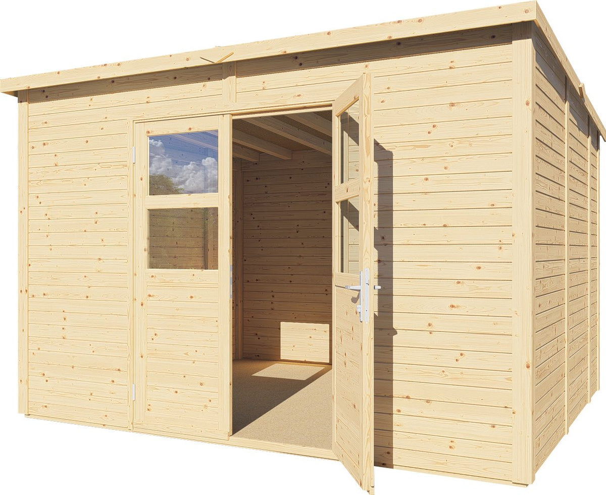 BERTILO Gartenhaus Baltrum 2, 363 x 306 cm, mit Fußboden – Ansicht 3