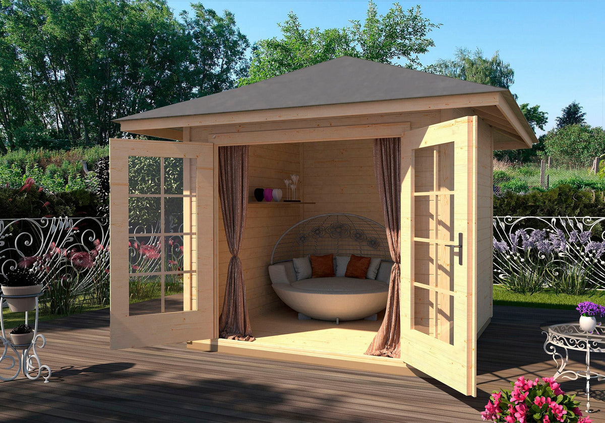 weka Gartenhaus 177 4-Eck Gr.1, 318 x 318 cm, 28 mm